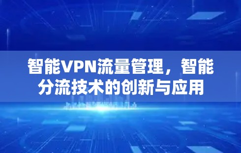 智能VPN流量管理,智能分流技术的创新与应用 智能VPN流量管理,智能分流技术的创新与应用