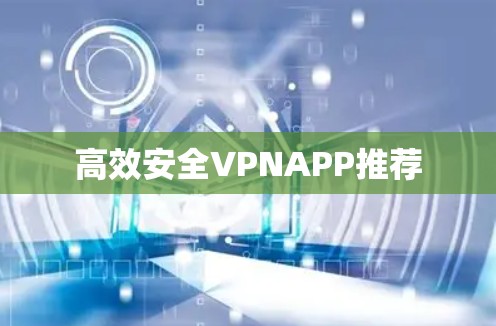 高效安全VPNAPP推荐 高效安全VPNAPP推荐